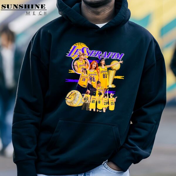 LE SSERAFIM x Los Angeles Lakers Vintage Shirt 4 hoodie