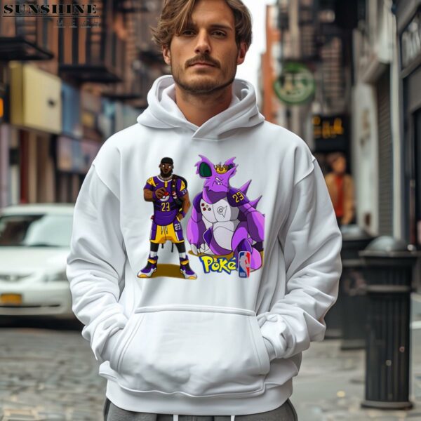 Lebron James And Nidoking Pokemon Los Angeles Lakers Shirt 4 hoodie
