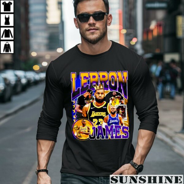 Lebron James Los Angeles Lakers Professional Basketball Player Honors Crown Shirt 5 long sleeve shirt