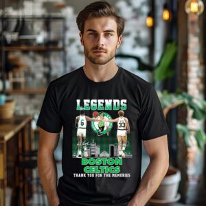 Legends Larry Bird And Bill Russell Thank You For The Memories Boston Celtics T shirt 1 men shirt