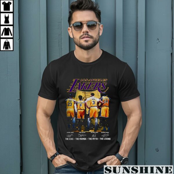 Los Angeles Lakers Lebron James Kobe Bryant Anthony Davis Shaquille ONeal Shirt 1 men shirt