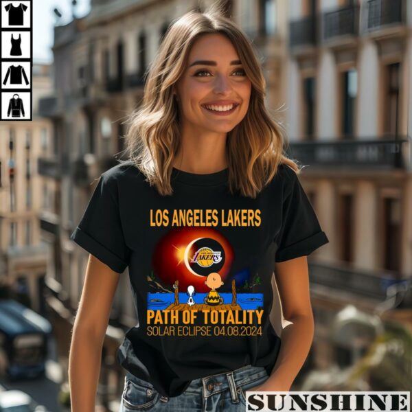 Los Angeles Lakers Path Of Totality Solar Eclipse 2024 Shirt 2 women shirt