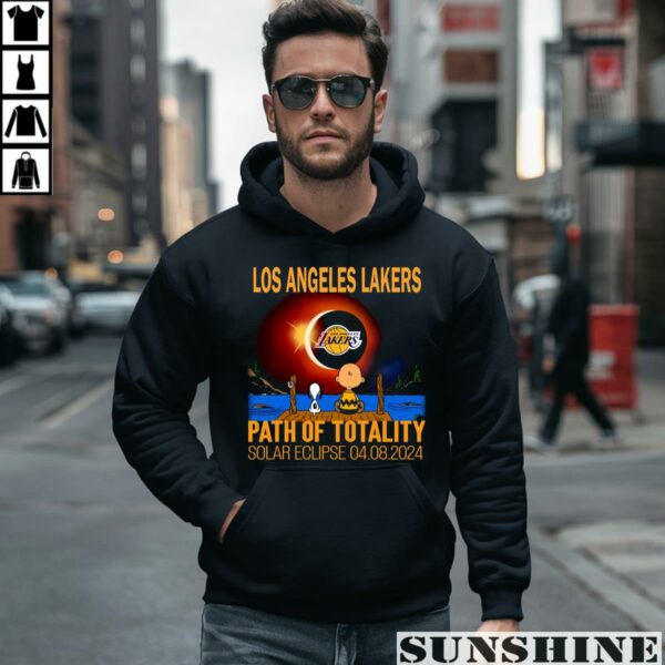 Los Angeles Lakers Path Of Totality Solar Eclipse 2024 Shirt 4 hoodie