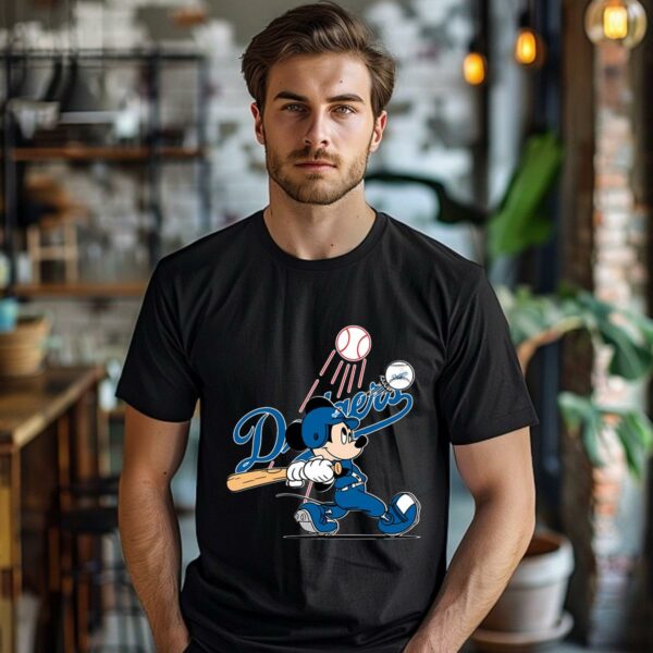 MLB Los Angeles Dodgers Mickey Mouse Player T shirt 1 14