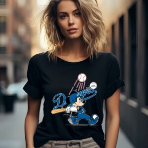 MLB Los Angeles Dodgers Mickey Mouse Player T shirt 2 7