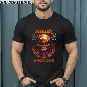 Metallica Rock And Roll Gift Denver Broncos Shirt 1 men shirt