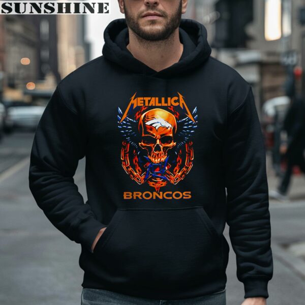 Metallica Rock And Roll Gift Denver Broncos Shirt 4 hoodie