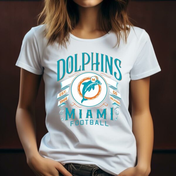 Miami Dolphins NFL Go Dolphins Retro Logo T shirt 2 women shirt