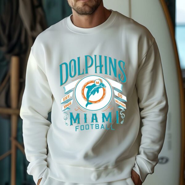Miami Dolphins NFL Go Dolphins Retro Logo T shirt 3 sweatshirt