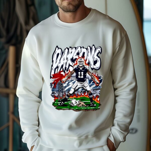 Micah Parsons Burning At Stadium Dallas Cowboys Shirt 3 sweatshirt