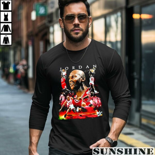 Michael Jordan Chicago Bulls Basketball Shirt 5 long sleeve shirt