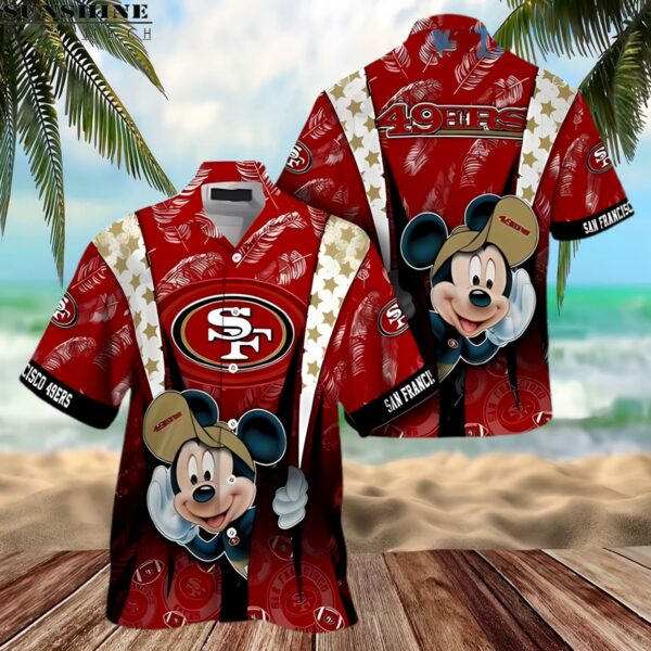 Mickey Mouse 49ers Hawaiian Shirt NFL Gift 2 hawaiian shirt 2