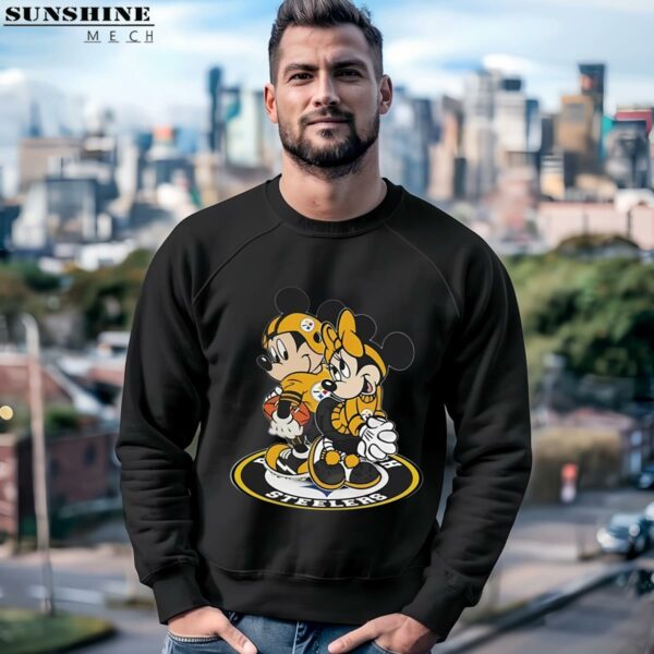 Mickey Mouse And Minnie Mouse NFL Pittsburgh Steelers Shirt 3 sweatshirt
