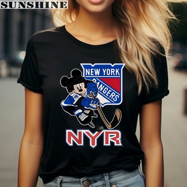 Mickey Mouse New York Rangers NHL Hockey Shirt 2 women shirt