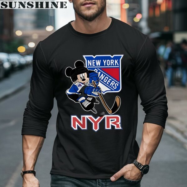 Mickey Mouse New York Rangers NHL Hockey Shirt 5 long sleeve shirt