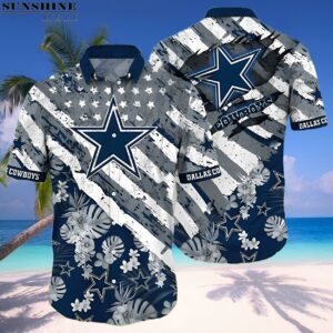 NFL Dallas Cowboys American Flag Hawaiian Shirt Football Gift 1 hawaiian