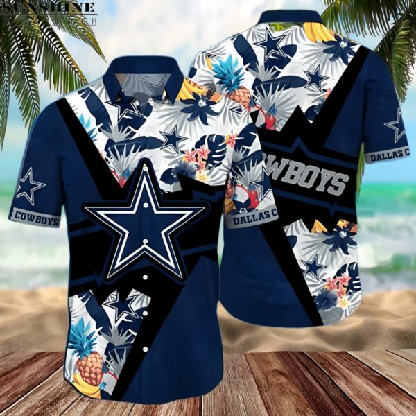 NFL Dallas Cowboys Flower Aloha Tropical Hawaiian Shirt 2 hawaiian shirt 2