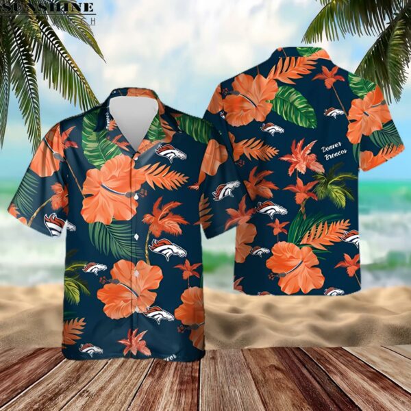 NFL Denver Broncos Tropical Hibiscus Hawaiian Shirt 2 hawaiian shirt 2