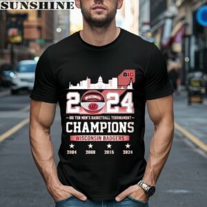 Original 2024 Big Ten Mens Basketball Tournament Champions Wisconsin Badgers Shirt 1 men shirt
