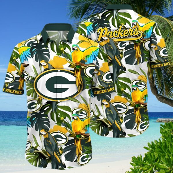 Parott Green Bay Packers Hawaiian Shirt Summer Gift 2 hawaiian shirt