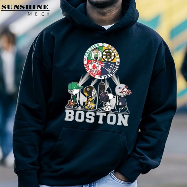 Peanuts Characters Boston Team Sports Celtics Bruins Patriots And Red Sox Shirt 4 hoodie