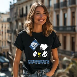 Peanuts Snoopy And Woodstock Parade Flag Dallas Cowboys Shirt 2 women shirt