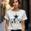 Peanuts Snoopy Football Team Cheer For The Dallas Cowboys NFL T shirt 2 women shirt
