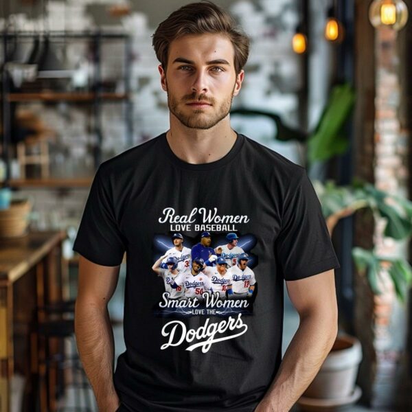 Real Women Love Baseball Smart Women Love The Los Angeles Dodgers Shirt 1 14