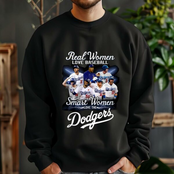 Real Women Love Baseball Smart Women Love The Los Angeles Dodgers Shirt 3 13