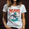 Skeleton Miami Dolphins Vintage Shirt 2 women shirt