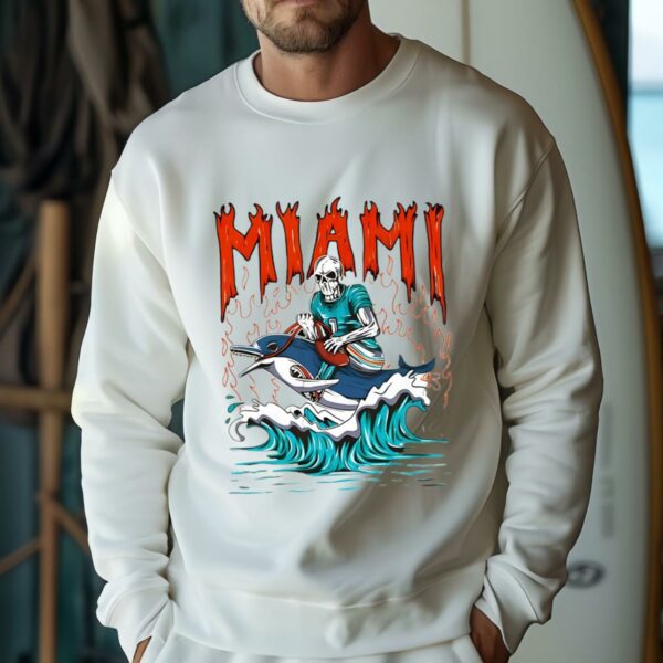 Skeleton Miami Dolphins Vintage Shirt 3 sweatshirt