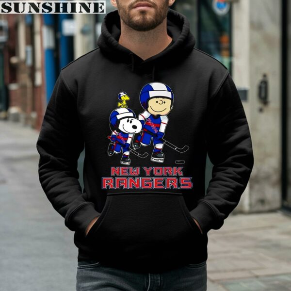 Snoopy And Charlie Brown New York Rangers Hockey Shirt 4 hoodie