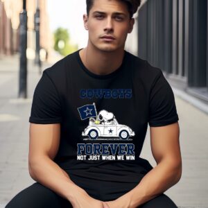 Snoopy And Woodstock Driving Car Dallas Cowboys Forever Not Just When We Win Shirt 1 1