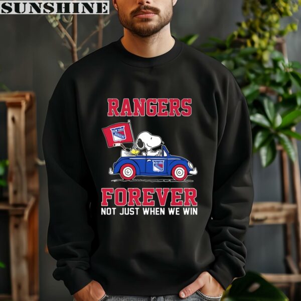 Snoopy And Woodstock Driving Car New York Rangers Shirt 3 sweatshirt