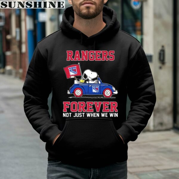 Snoopy And Woodstock Driving Car New York Rangers Shirt 4 hoodie