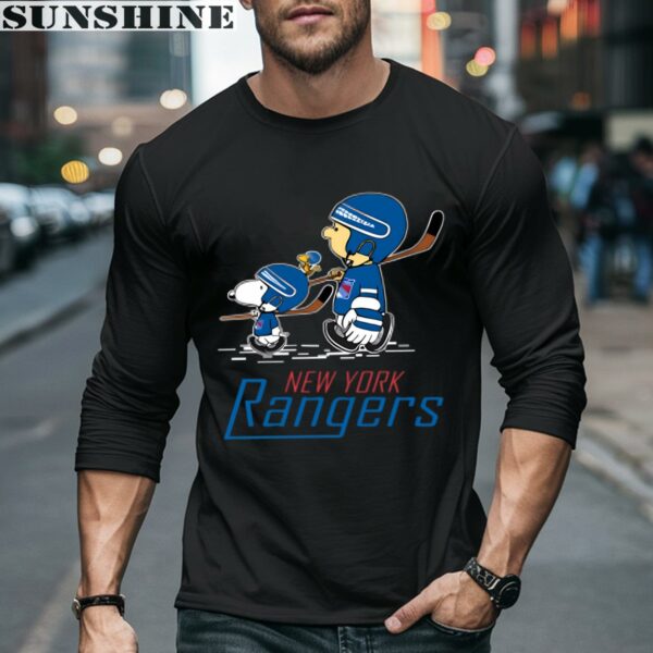 Snoopy Charlie Brown New York Rangers Ice Hockey NHL Shirt 5 long sleeve shirt