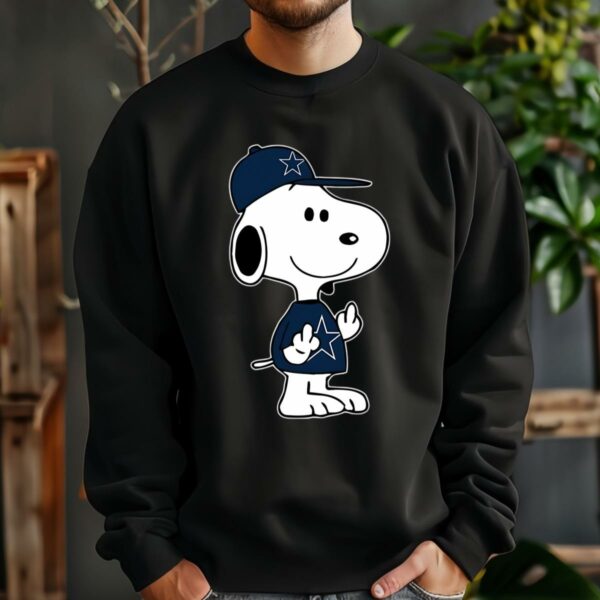 Snoopy Dallas Cowboys NFL Double Middle Fingers Fck You Shirt 3 sweatshirt