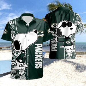 Snoopy Green Bay Packers Hawaiian Shirt 1 hawaiian shirt