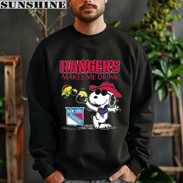 Snoopy Woodstock Makes Me Drink New York Rangers Shirt 3 sweatshirt