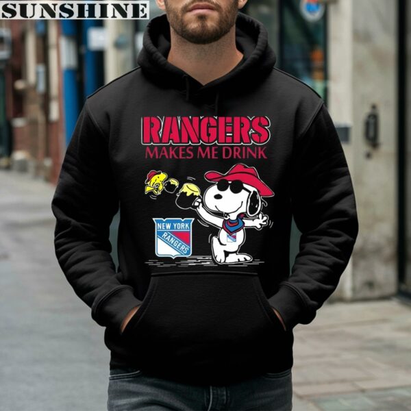 Snoopy Woodstock Makes Me Drink New York Rangers Shirt 4 hoodie