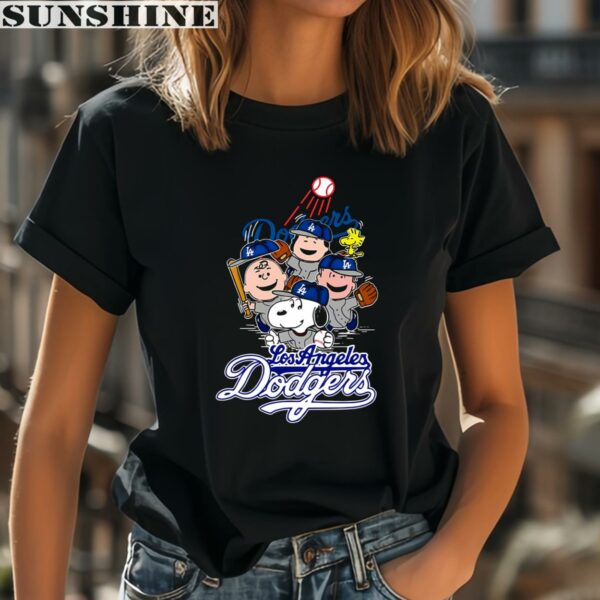 Snoopy Woodstock The Peanuts Los Angeles Dodgers Shirt 2 women shirt