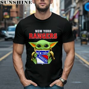 Star Wars Baby Yoda Hug New York Rangers Shirt 1 men shirt