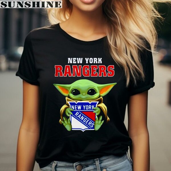 Star Wars Baby Yoda Hug New York Rangers Shirt 2 women shirt