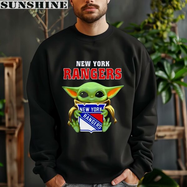 Star Wars Baby Yoda Hug New York Rangers Shirt 3 sweatshirt