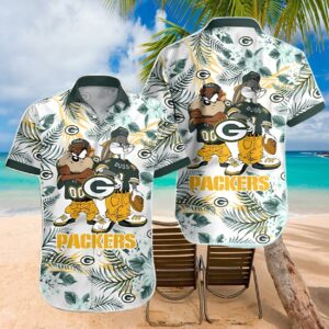 Taz And Bugs Green Bay Packers Hawaiian Shirt 1 hawaiian shirt