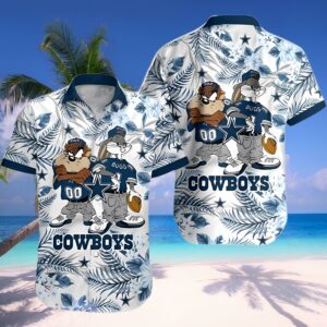 Taz and Bugs Dallas Cowboys Hawaiian Shirt 1 hawaiian