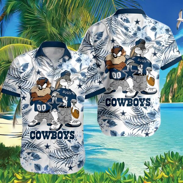 Taz and Bugs Dallas Cowboys Hawaiian Shirt 3 Hawaiian Shirt