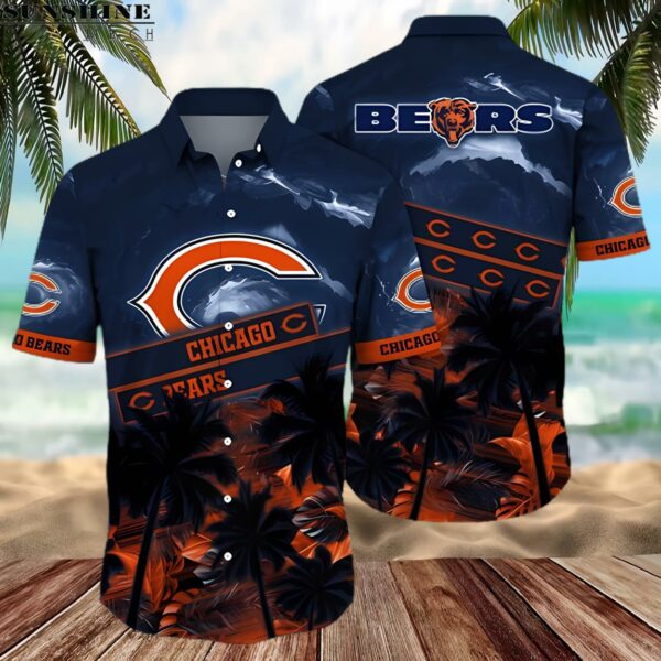 Tropical Coconut Tree NFL Chicago Bears Hawaiian Shirt 2 hawaiian shirt 2