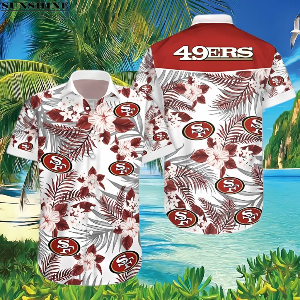 Tropical Floral SF49ers Hawaiian Shirt Summer Gift 3 Hawaiian Shirt