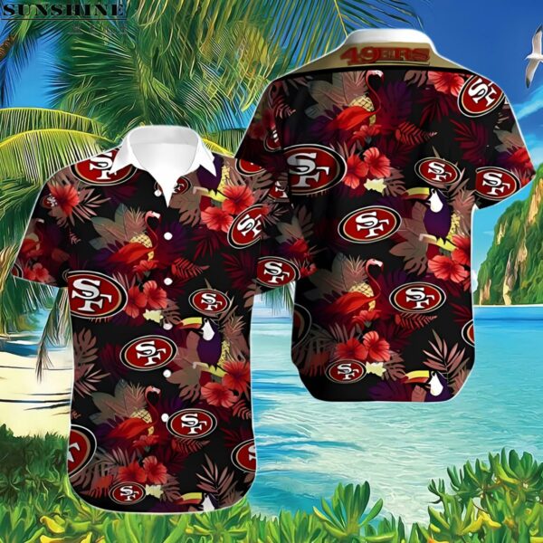 Tropical Flower Aloha San Francisco 49ers Hawaiian Shirt Best NFL Gift 3 Hawaiian Shirt